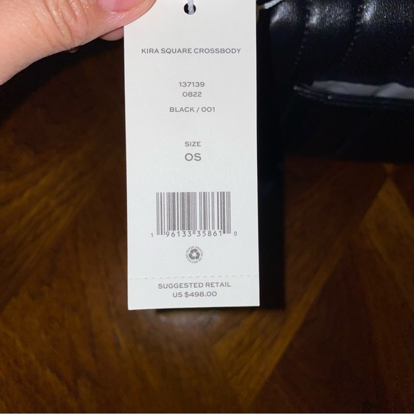 NWT Tory Burch Kira Square Crossbody in Black - Picture 9 of 10